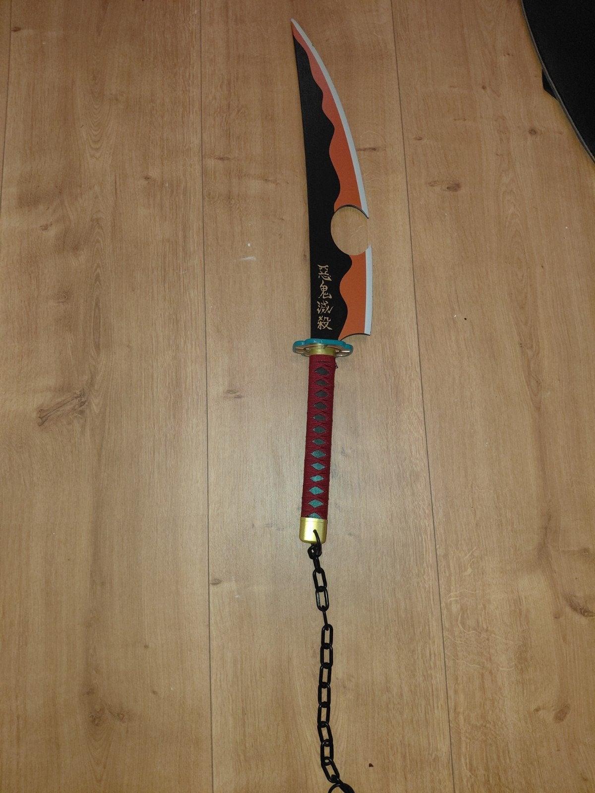 Katana van Tengen Uzui uit Demon Slayer (Cosplay) van hout, Ophalen of Verzenden
