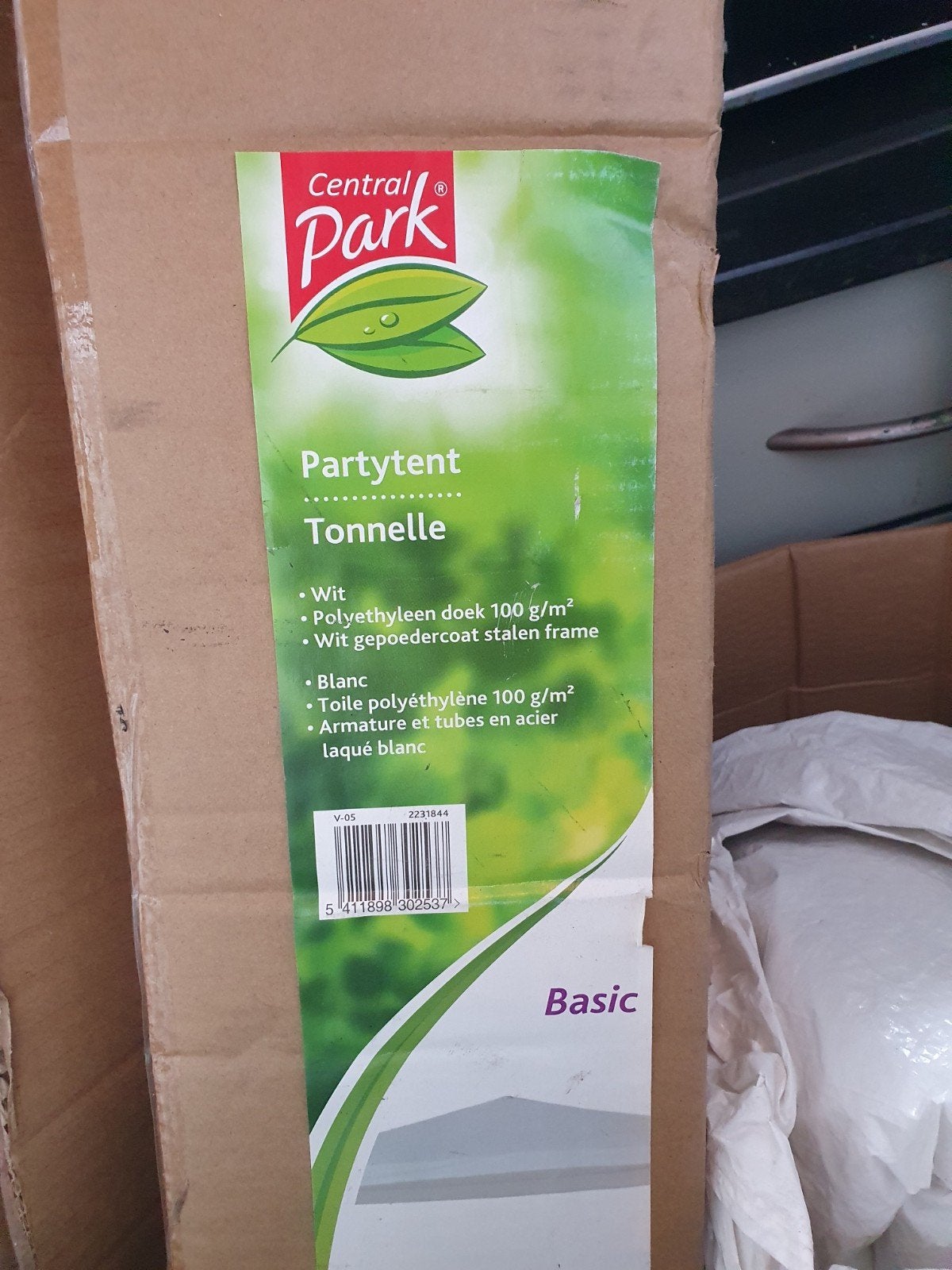 Central Park Partytent Tonnelle - Wit 2 tenten, Tuin en Terras, Partytenten, Ophalen, Partytent, 2 meter of meer, Zo goed als nieuw