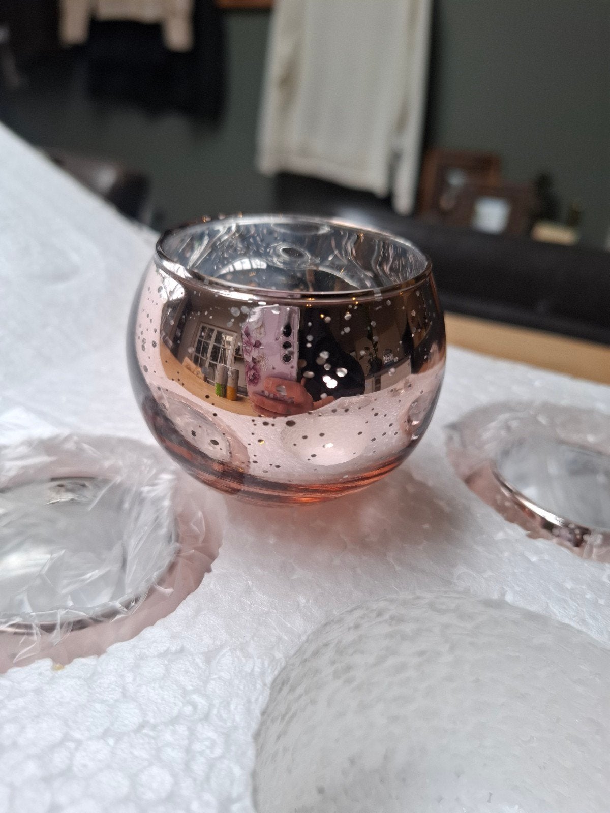Waxinelichthouders Champagne Rosé - Set van 6, Ophalen of Verzenden, Nieuw