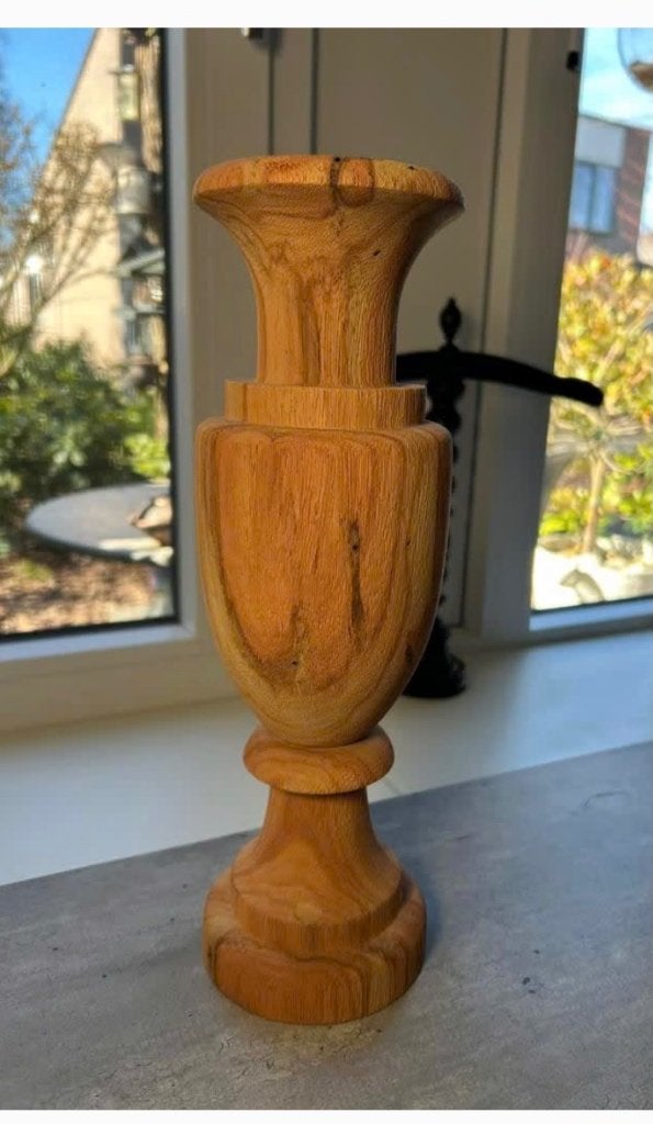 Houten Hoedenstand / kandelaar, 32 cm, mooie lijnen er in, 25 tot 50 cm, Ophalen of Verzenden, Zo goed als nieuw, X