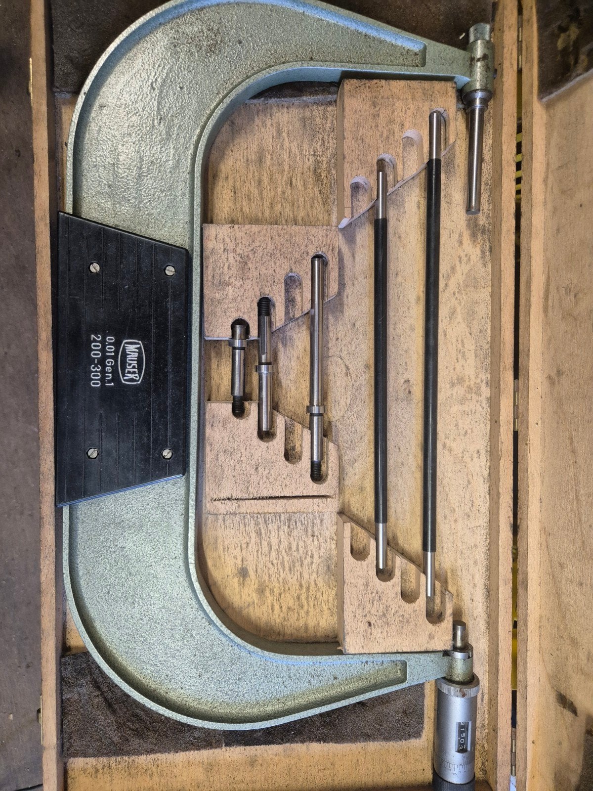 Mauser Buitenmicrometer 200-300mm met kalibers, Doe-het-zelf en Verbouw, Ophalen of Verzenden, Gebruikt, Overige typen, Overige merken