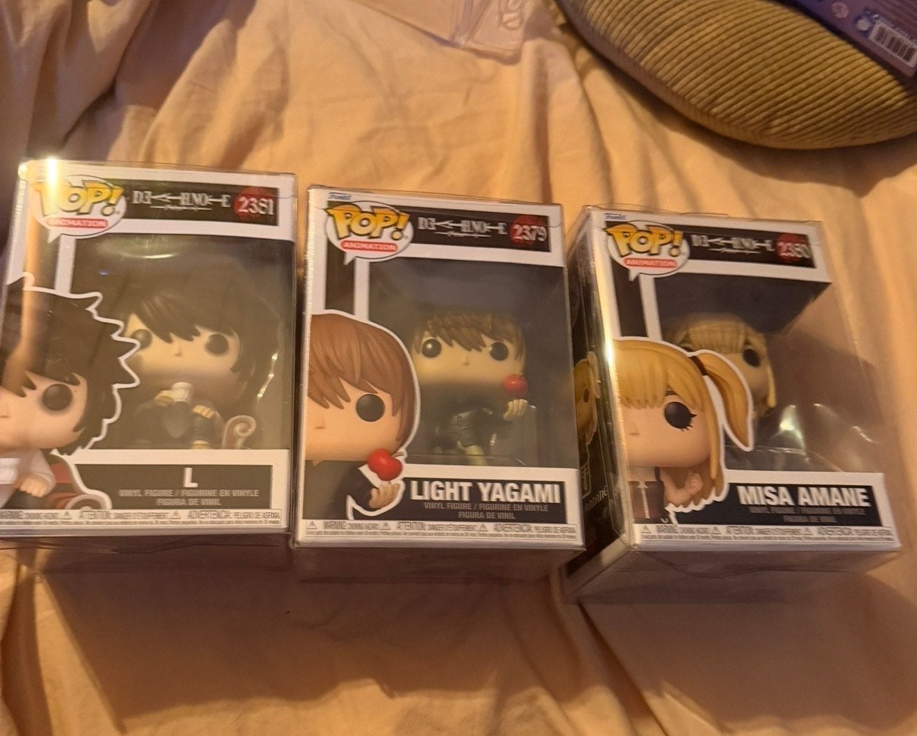 Death Note Funko Pop! L, Light Yagami, Misa Amane set, Verzamelen, Poppetjes en Figuurtjes, Ophalen of Verzenden, Nieuw