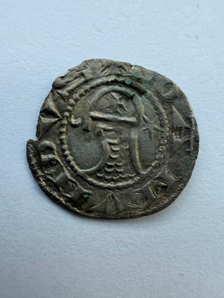 Middeleeuwse denier van Bohemond III, Prinsdom Antiochië, Ophalen of Verzenden, Buitenland, Munten
