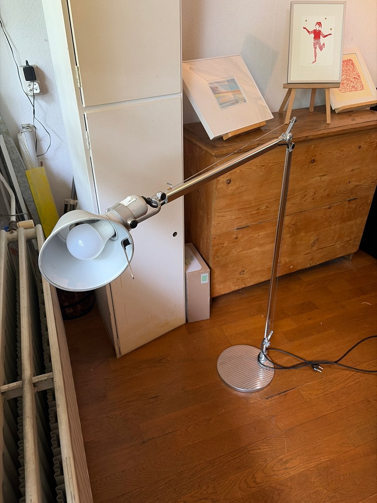 Artemide Tolomeo Lettura Vloerlamp - Opknapper, Huis en Inrichting, Lampen | Vloerlampen, Ophalen, Gebruikt, E27 (groot), Metaal
