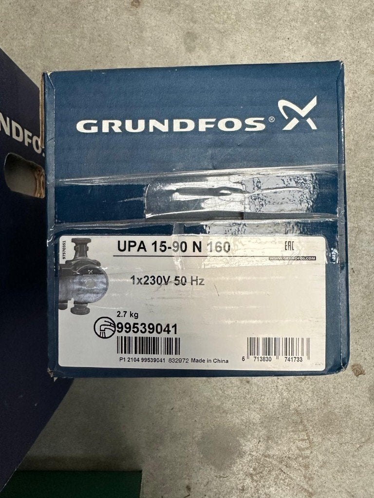 Drukverhogingspomp UPA 15-90N 160mm 230V Schuko GRUNDFOS, Ophalen, Minder dan 30 cm, Overige typen, Nieuw