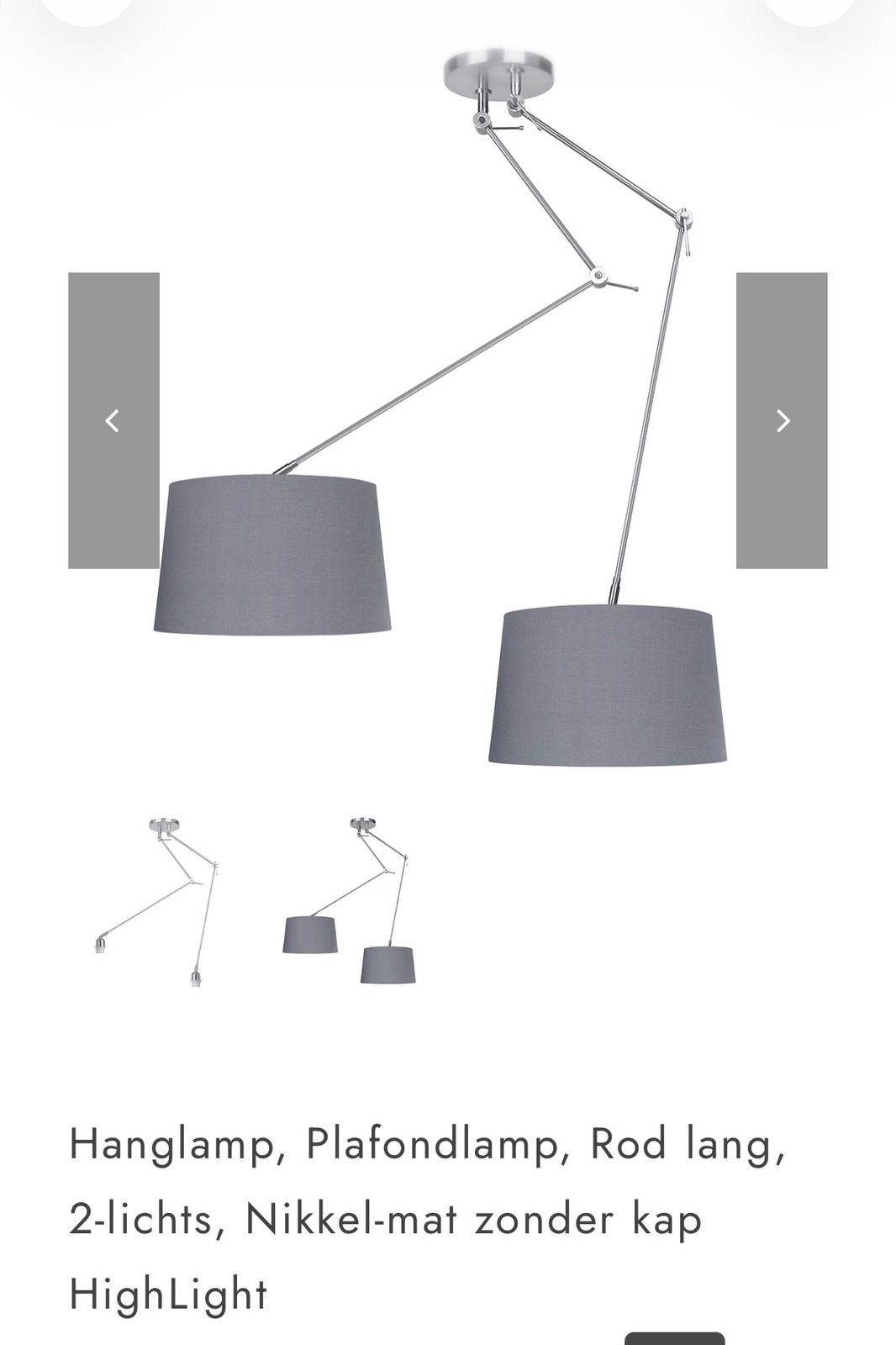 Te koop plafondlamp- hanglamp, Ophalen of Verzenden, Zo goed als nieuw, Minder dan 100 cm