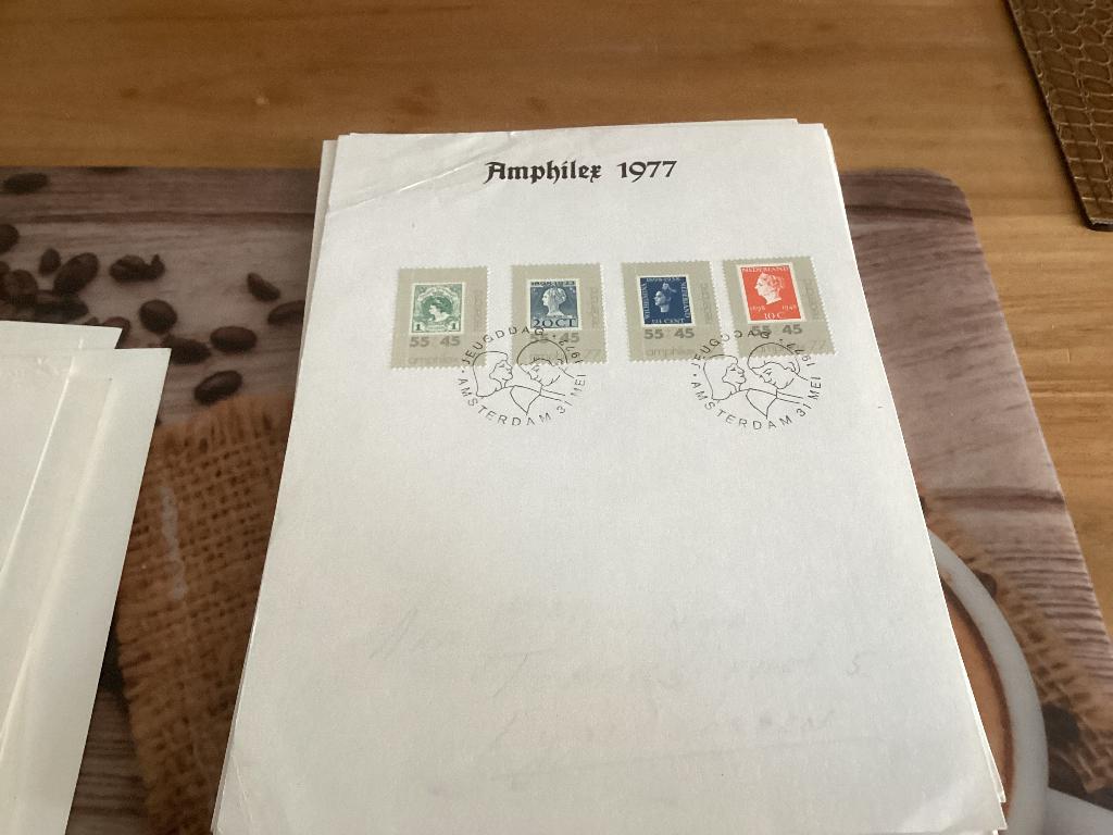 No2126 kaart Amphilex 31 mei 1977 Nederland 1963 tm 2020, Postzegels en Munten, Postzegels | Eerstedagenveloppen, Ophalen, Onbeschreven