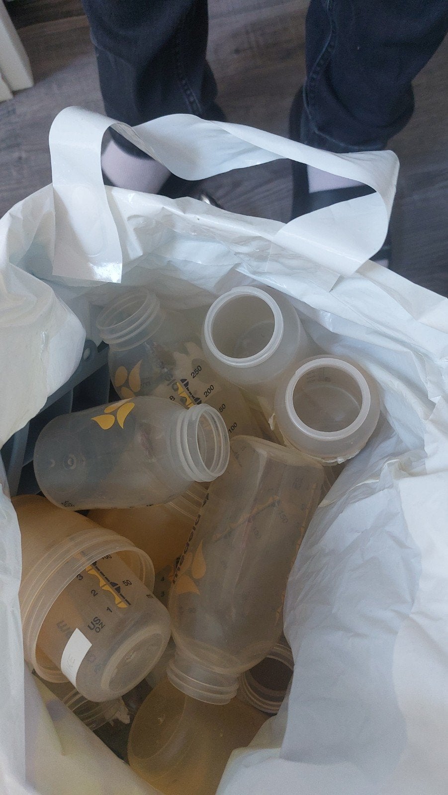 Medela moedermelkflesjes - 250 ml, Ophalen of Verzenden, Gebruikt, Borstkolf