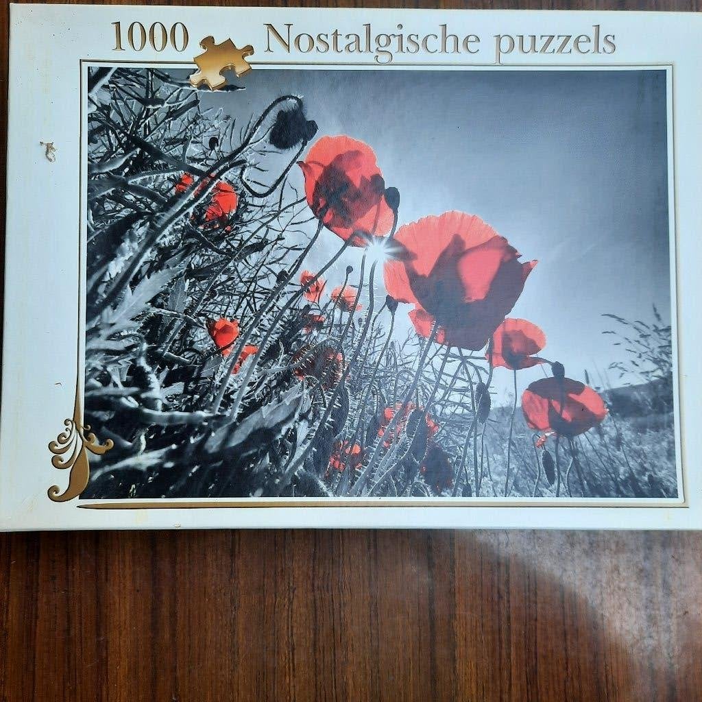 te koop NOSTALGISCHE LEGPUZZEL 1000 stukjes, Ophalen, 500 t/m 1500 stukjes, Zo goed als nieuw, Legpuzzel