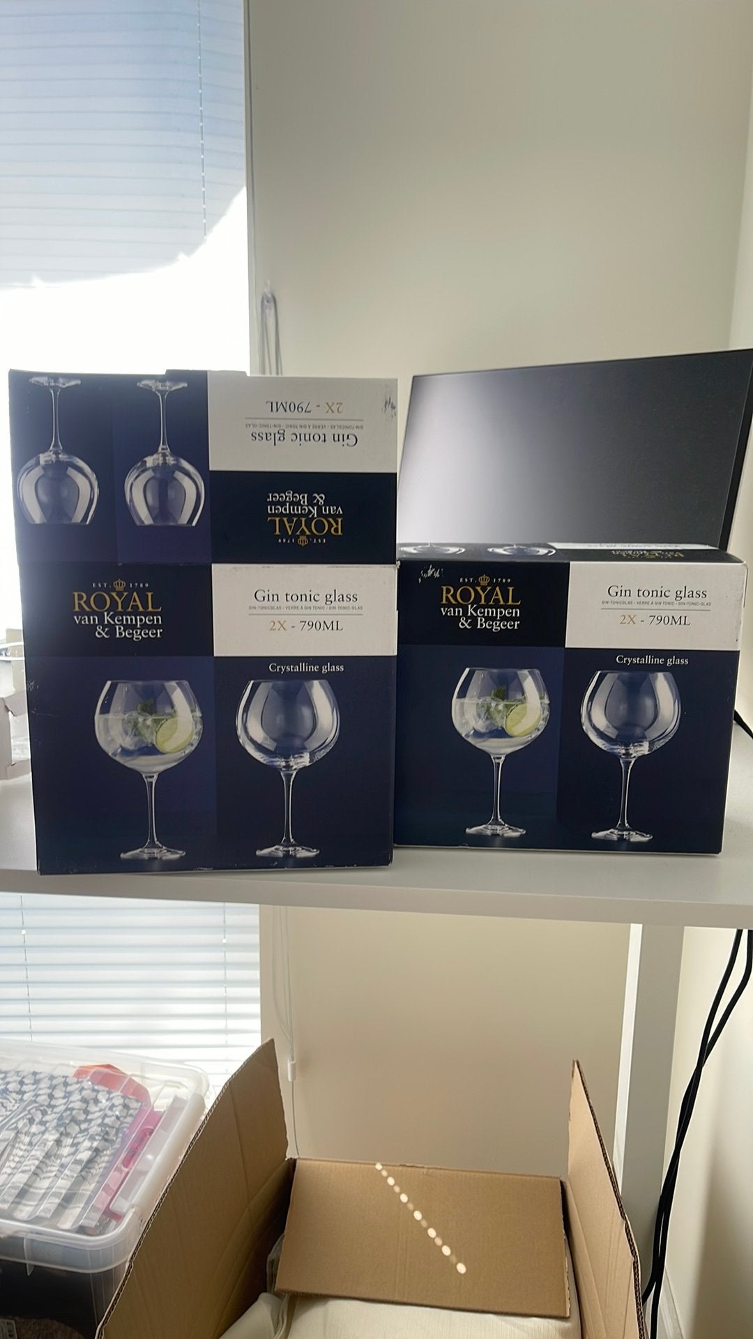 Royal van Kempen & Begeer Gin tonic glazen ongebruikt., Ophalen, Glas of Glazen, Nieuw, Glas