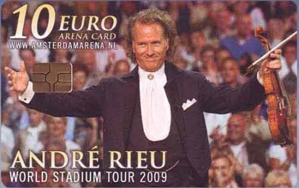 ArenA kaart A109 André Rieu World Stadium Tour 2009 gebruikt, Ophalen of Verzenden, Nederland