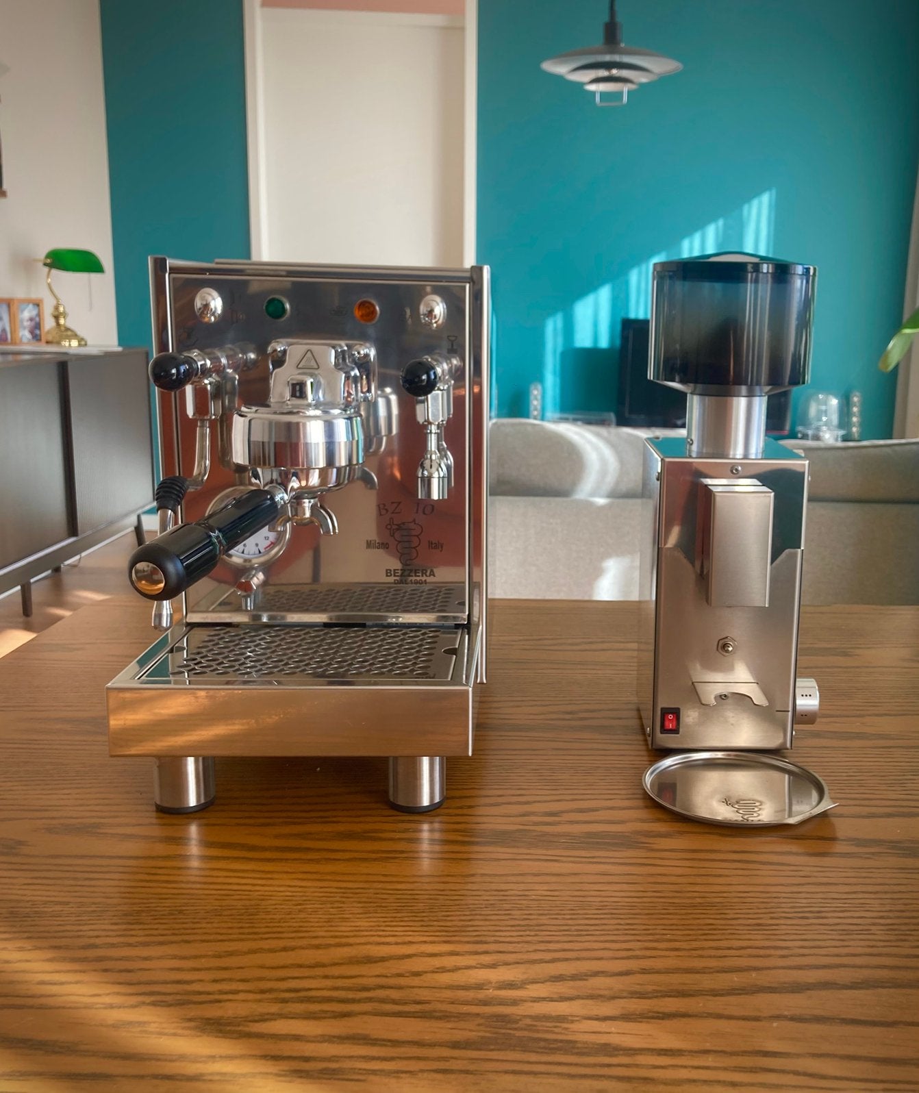 Prachtige Bezzera BZ10 + Bezzera BB005 maler met timer!, Witgoed en Apparatuur, 10 kopjes of meer, Ophalen, Zo goed als nieuw