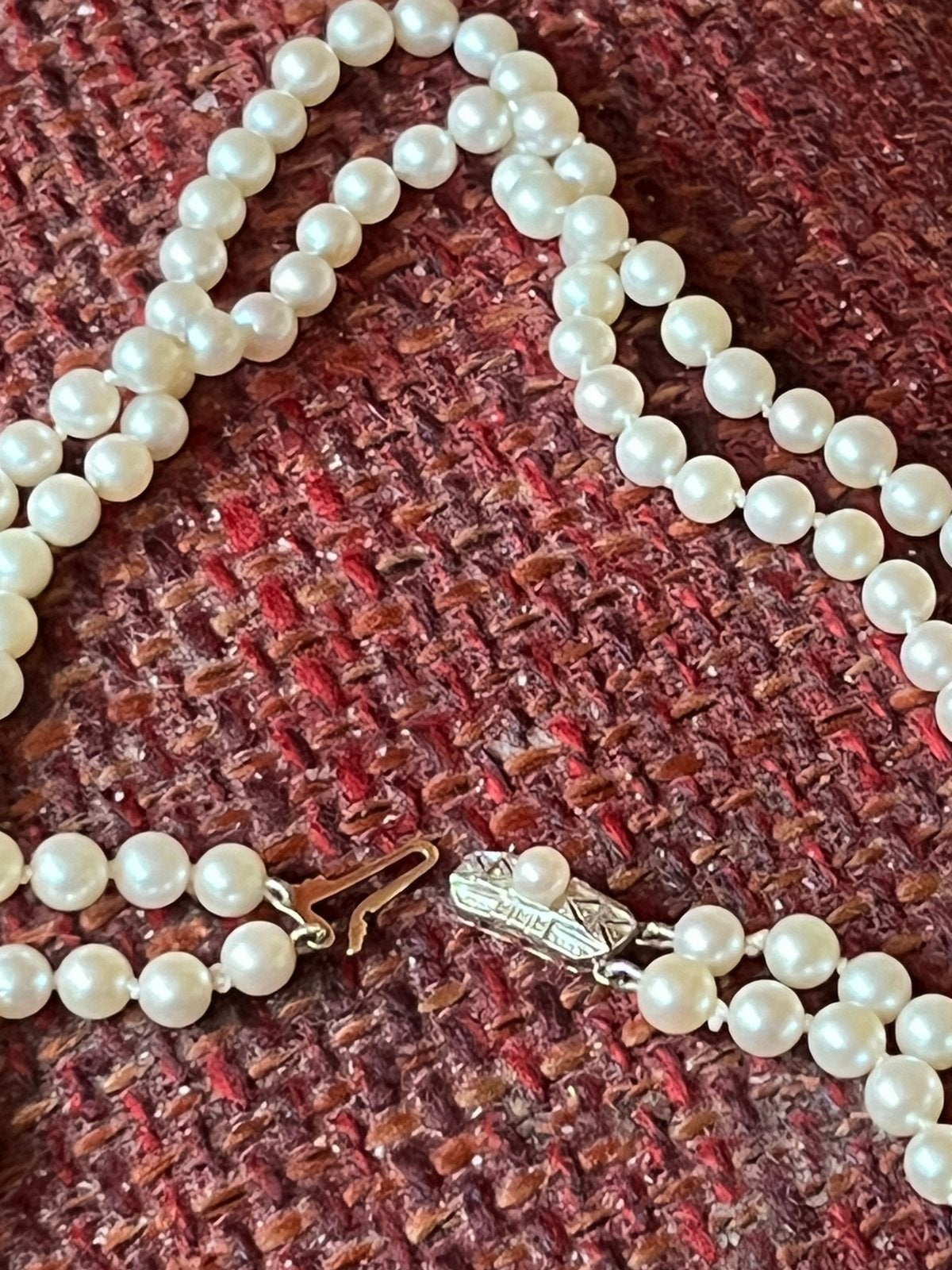 Mooie Parelketting met 14 Karaat Gouden sluiting (585), Ophalen of Verzenden, Goud, Ketting, Met edelsteen