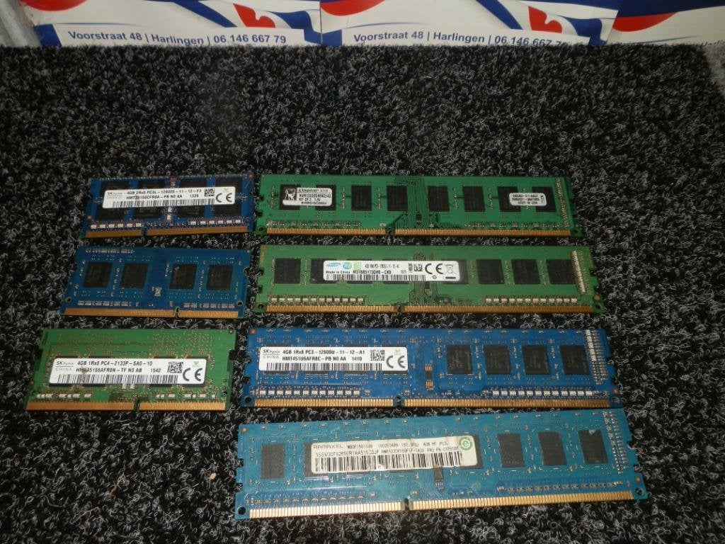 Skhynix RAM Geheugenkaart 4GB 8GB 7 stuks, Computers en Software, Ophalen of Verzenden, Gebruikt, DDR3, Desktop