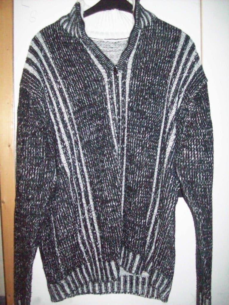 Gebreide Schippers Vest grijs/wit XL Zeeman, Maat 56/58 (XL), Zo goed als nieuw, Grijs, Ophalen of Verzenden