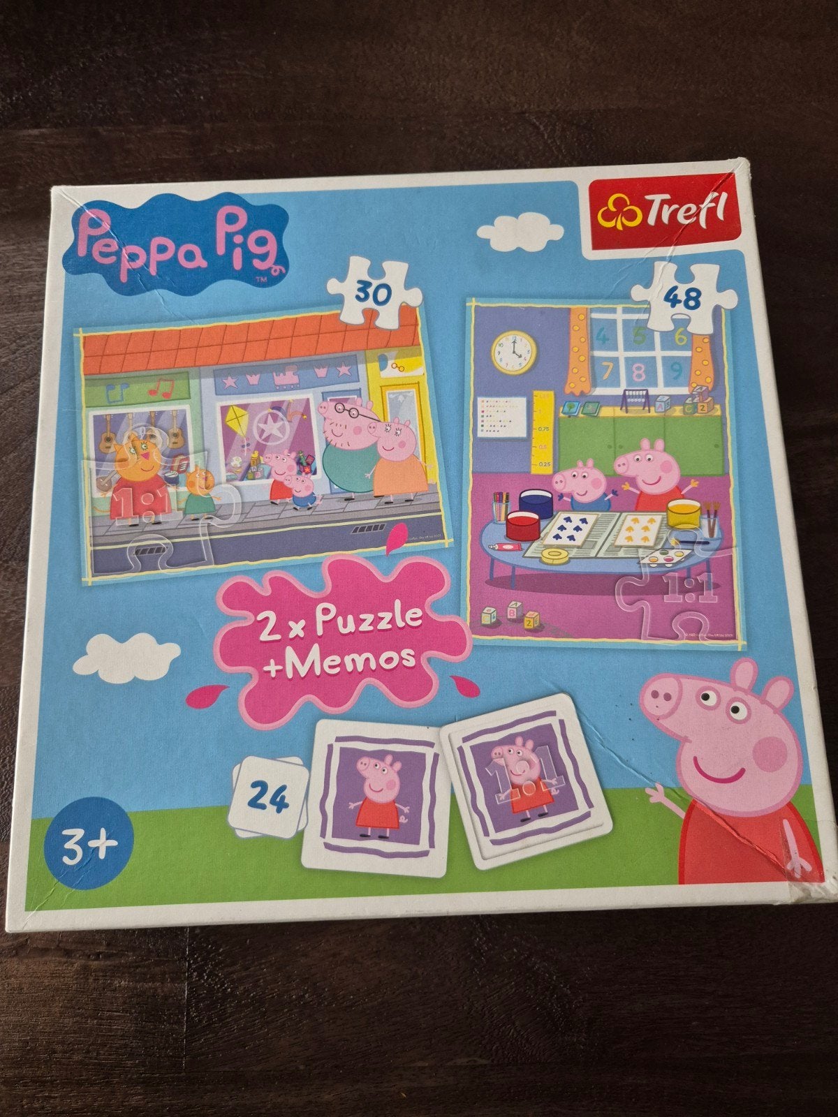 Peppa Pig Puzzel & Memos Set - 2 Puzzels + Memo Spel, Ophalen, 10 tot 50 stukjes, 2 tot 4 jaar