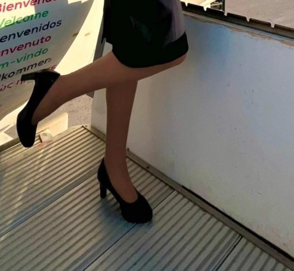 2 paar Stewardess schoenen (set), Pumps, Verzenden, Zwart, Gedragen