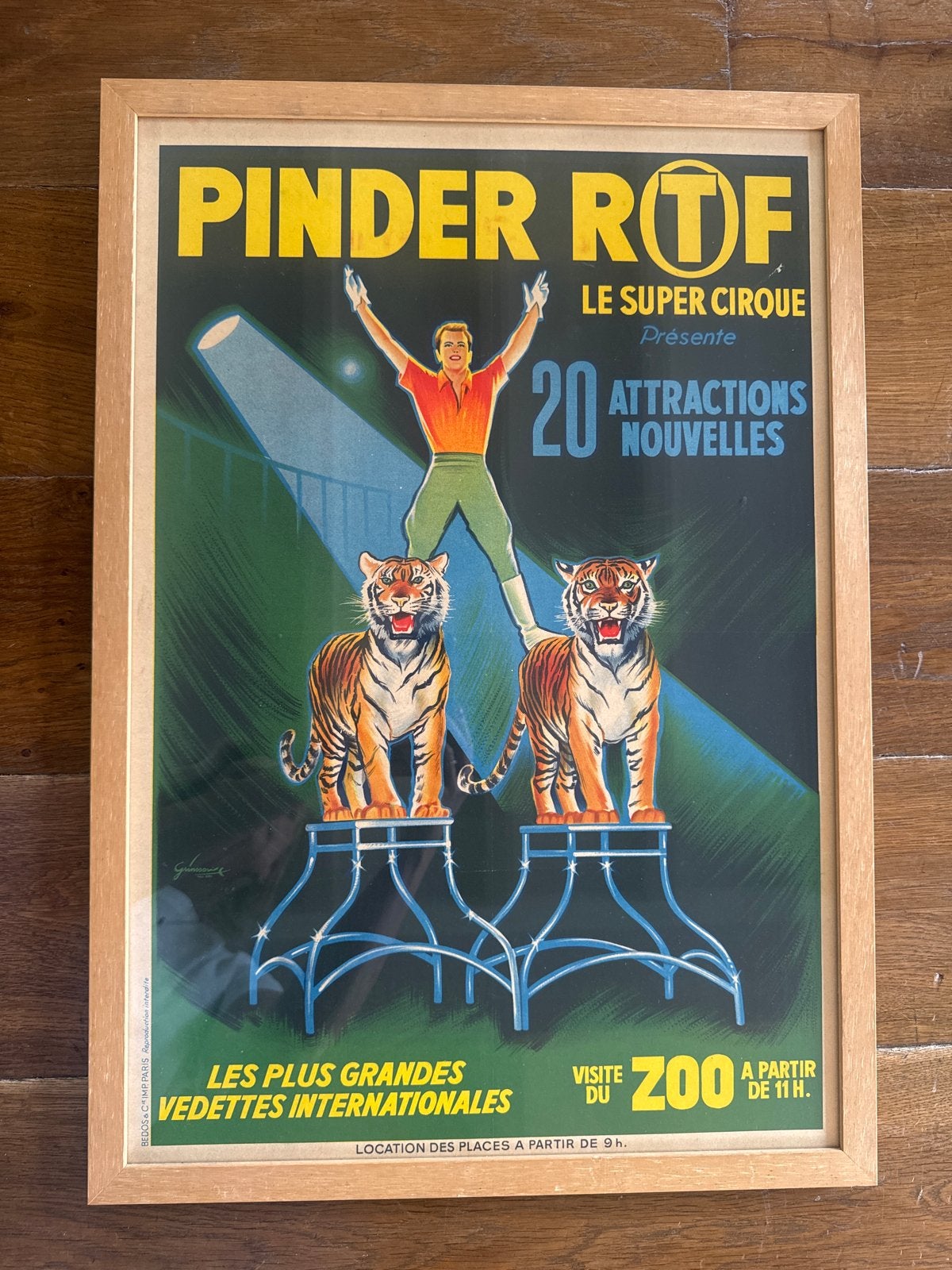 Origineel Circus Pinder Affiche - Zeer Gewild, Verzamelen, Posters, Zo goed als nieuw, Overige onderwerpen, A1 t/m A3, Rechthoekig Staand