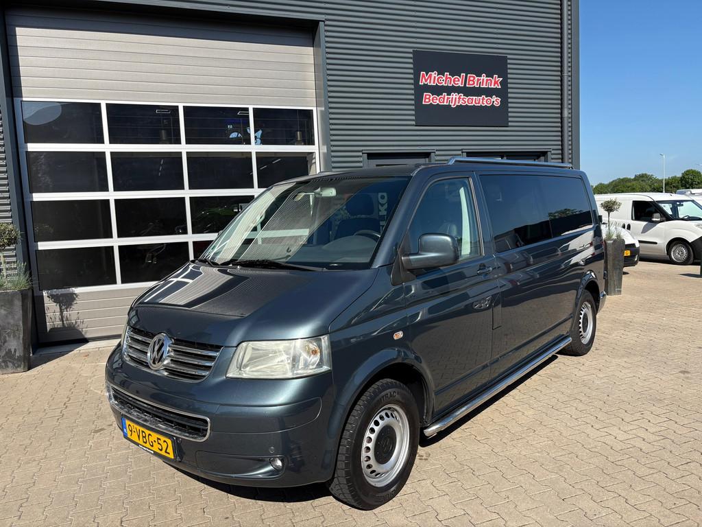 Volkswagen Transporter 2.5 TDI 340 Dubbele Cabine, Auto's, Bestelauto's, Gebruikt, Zwart, Volkswagen, Bedrijf