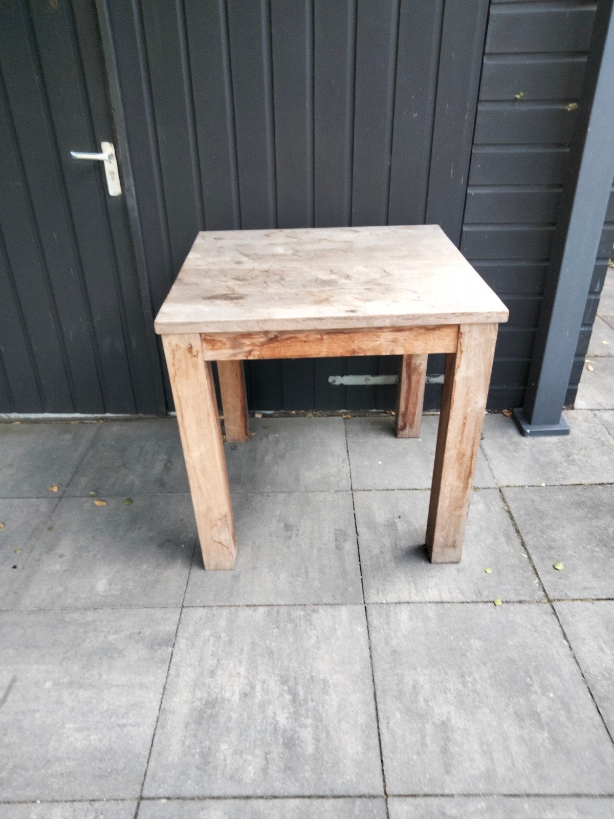 Teakhouten tafel 80x80x80 cm - Binnen/Buiten, Ophalen, Gebruikt, 50 tot 100 cm, 50 tot 100 cm