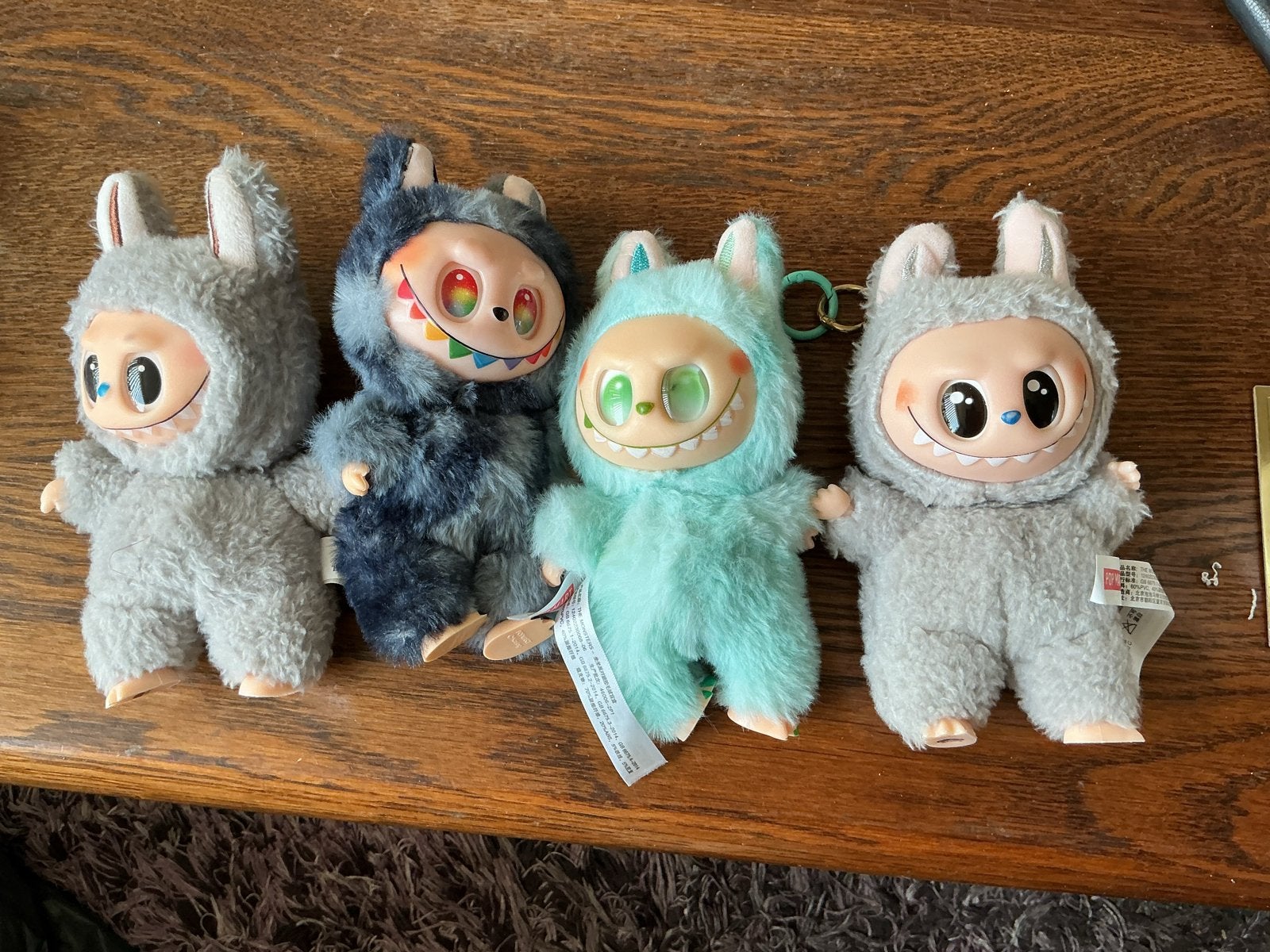 4x The Monsters Labubu Plush Sleutelhanger - Nieuw, Overige merken, Overige karakters, Overige typen, Nieuw