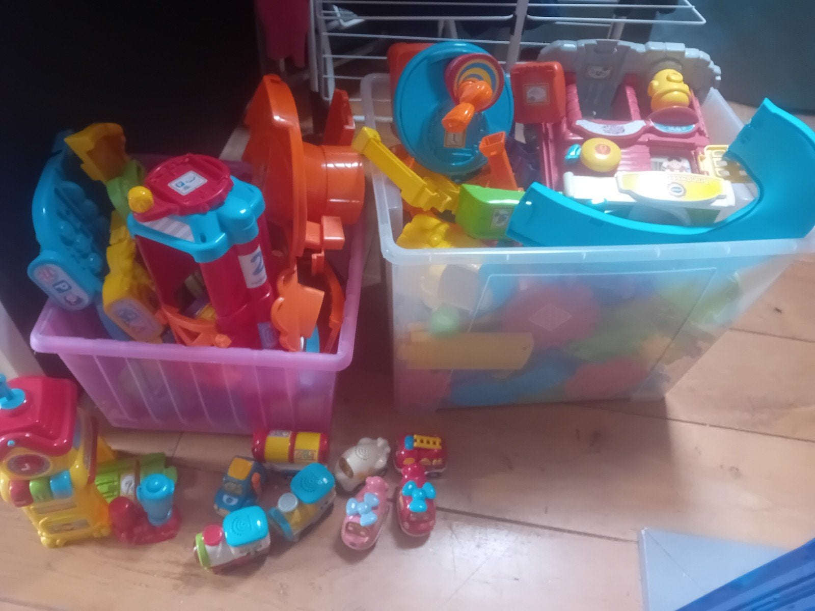 Grote set VTech Toet Toet Auto's, Kinderen en Baby's, Ophalen, Gebruikt, Bouwen, Met licht