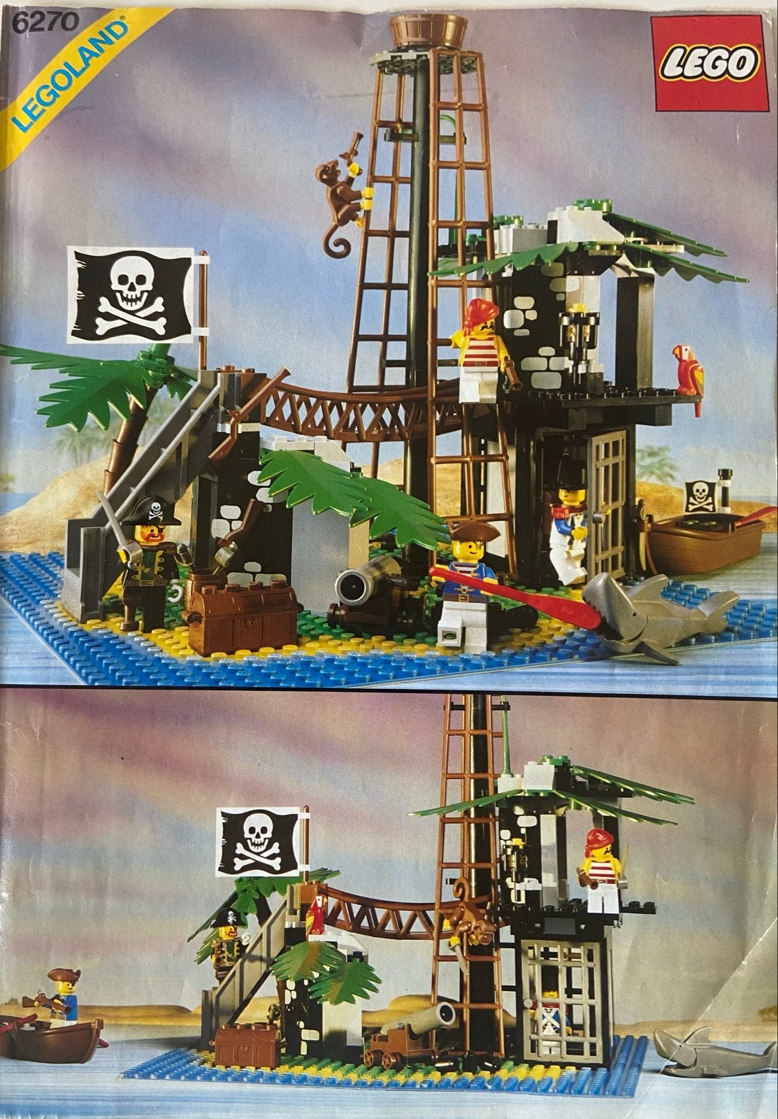 LEGO 6270 Verborgen Eiland - Vintage Piraten Set, Ophalen of Verzenden, Gebruikt, Overige merken