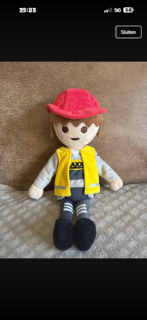 Playmobil knuffel bouwvakker, Ophalen of Verzenden, Gebruikt, Overige typen