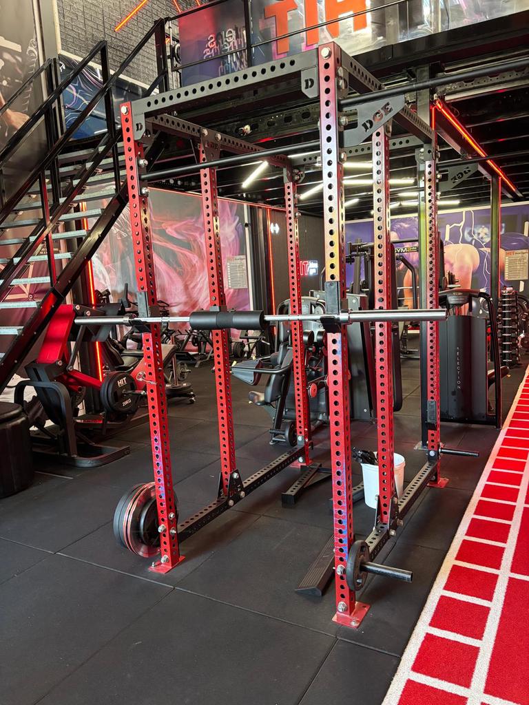 Robuust squatrek te koop j hooks, pull up bar, safety bars, Ophalen, Zo goed als nieuw, Oprekstang