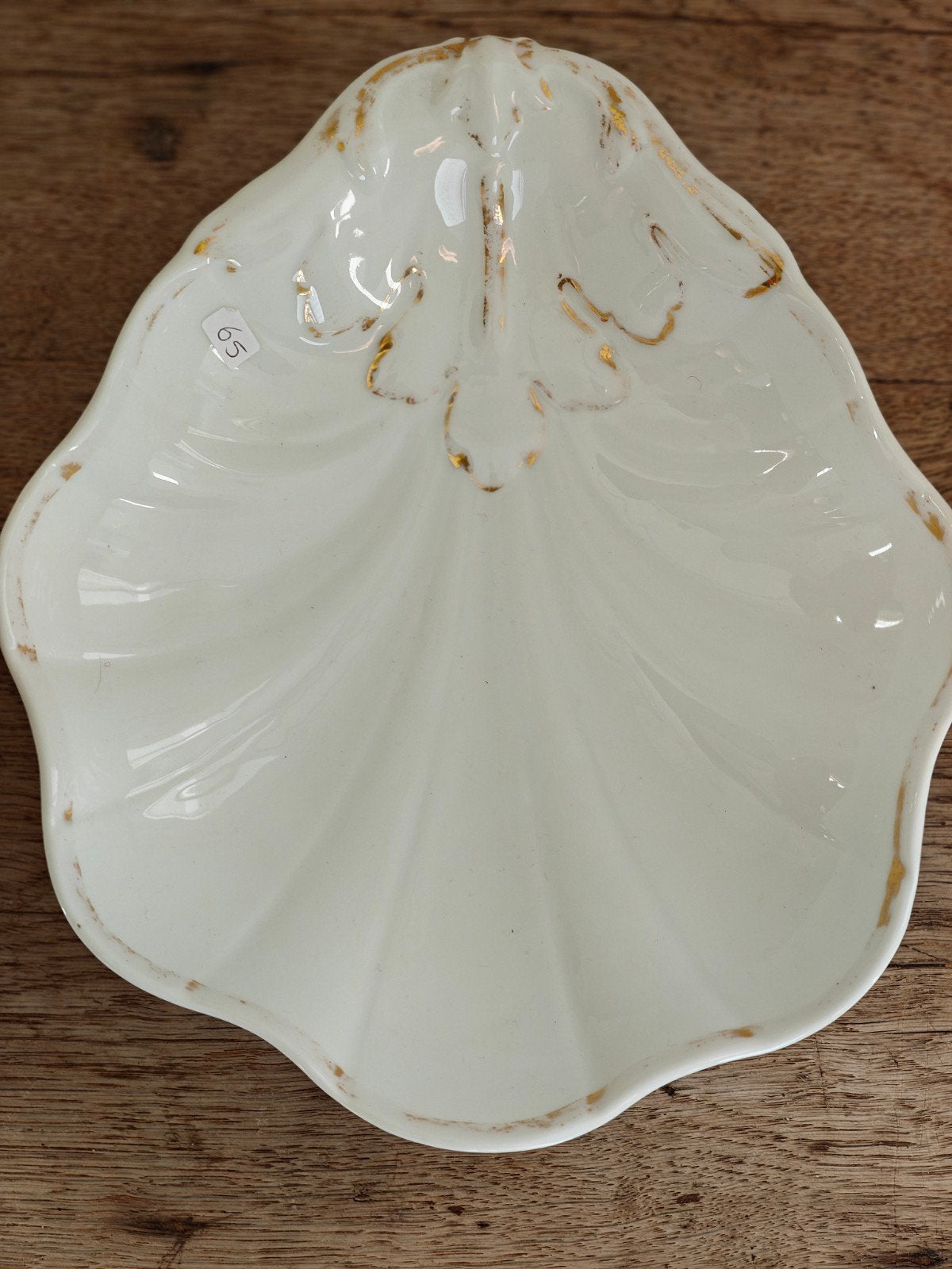 Antieke porseleinen schelp schaal - Vieux de Paris, Antiek en Kunst, Ophalen of Verzenden