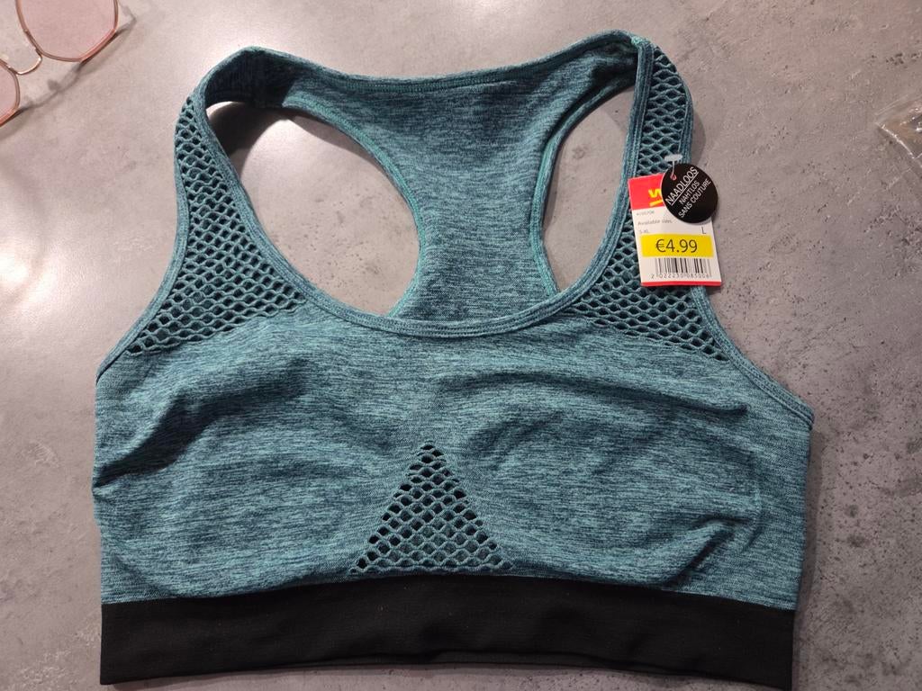 Naadloze sport bh maat L nieuw, Kleding | Dames, Sportkleding, Ophalen of Verzenden, Nieuw, Zwart, Fitness of Aerobics