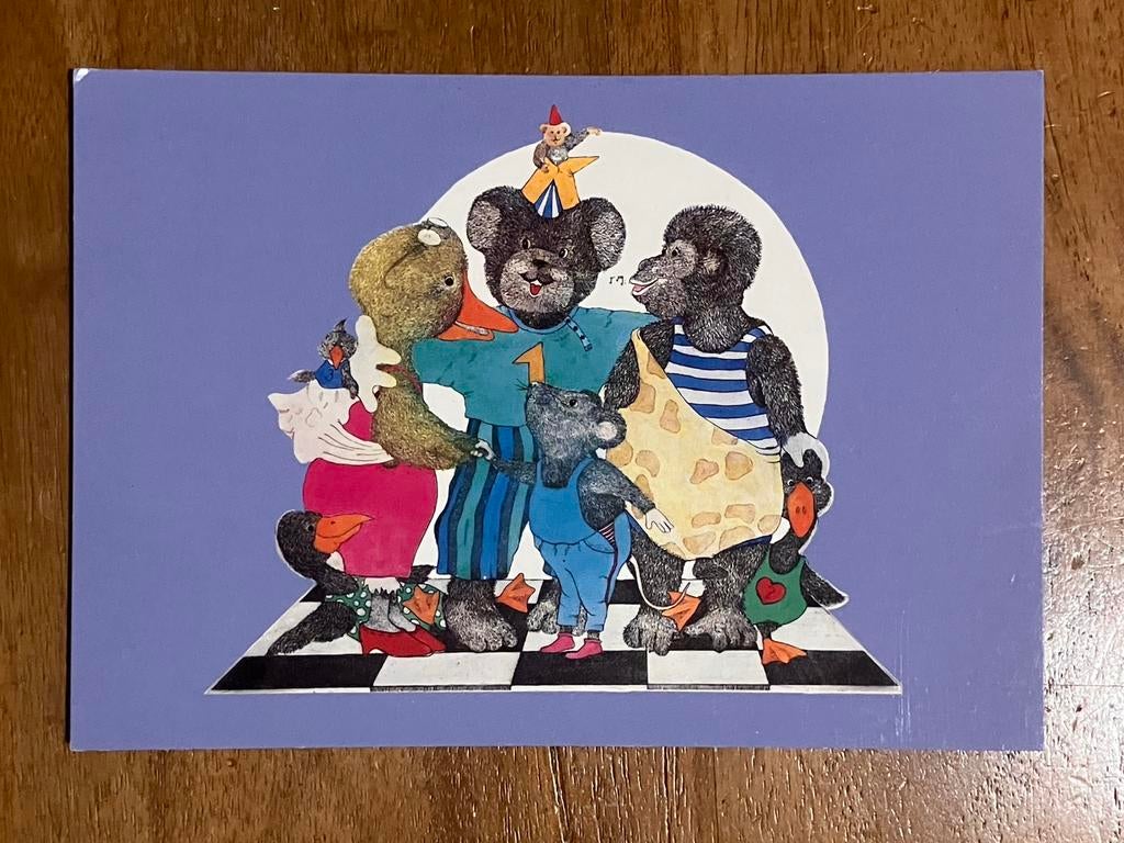 Vintage Kinderpostzegel Ansichtkaart - Beestenboel, Verzamelen, Ansichtkaarten | Themakaarten, Ophalen of Verzenden, 1980 tot heden