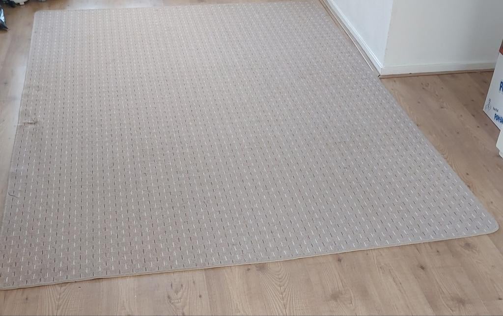 Modern tapijt 303x197 cm - Beige/Crème, Ophalen, Crème, Gebruikt, 150 tot 200 cm