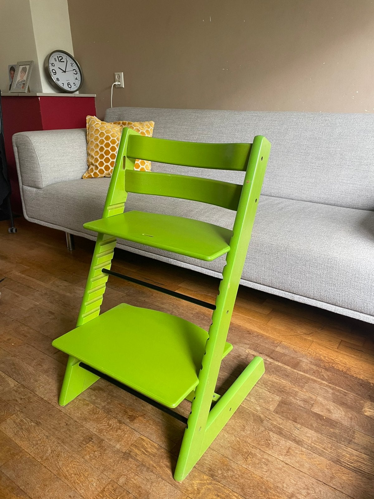 Gebruikte groene Tripp Trapp meegroeistoel van Stokke, Kinderen en Baby's, Kinderstoelen, Ophalen, Gebruikt, Meegroeistoel