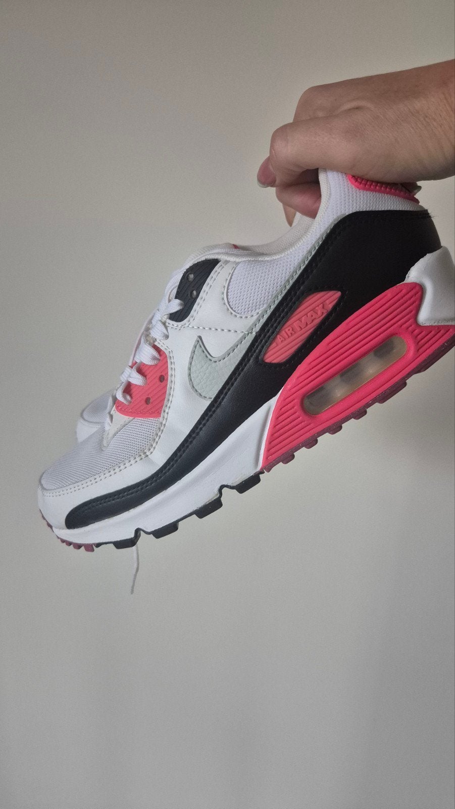 Nike Air Max 90 dames – maat 39 – wit/zwart/roze, Wit, Ophalen of Verzenden, Nike air max, Sneakers of Gympen