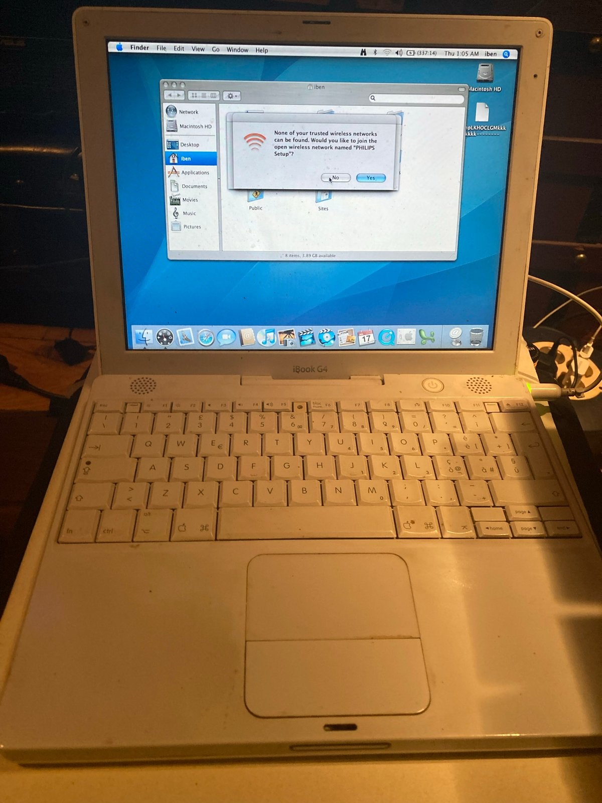 Apple iBook G4 - Vintage Laptop, Gebruikt, Overige modellen, Minder dan 4 GB, Qwerty