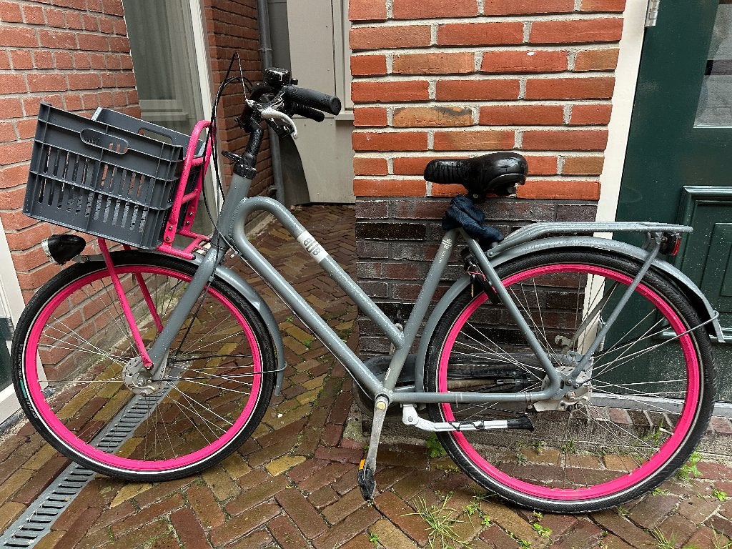 Foto 2 van Batavus city bike with pink wheels, very good condition