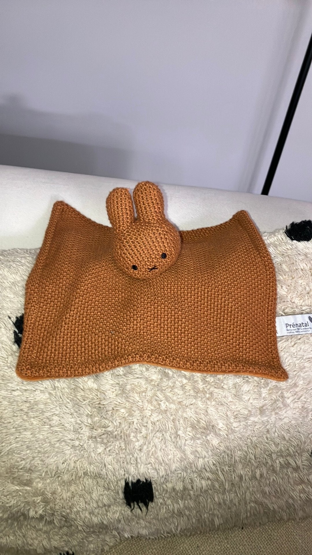 Prenatal nijntje knuffeldoekje tuttel bruin, Prénatal, Konijn, Nijntje, Ophalen of Verzenden