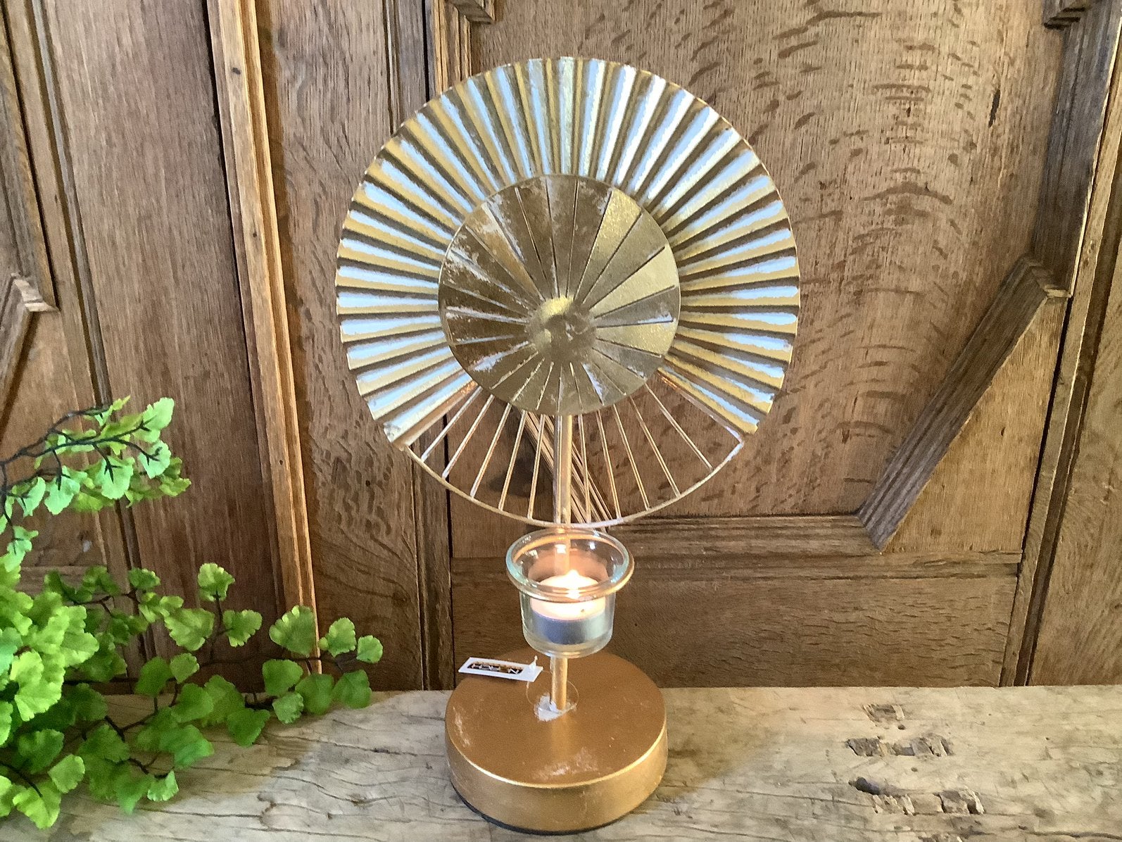AANBIEDING goudkleurig ornament kaarsen kandelaar, Ophalen of Verzenden, Nieuw, Kandelaar
