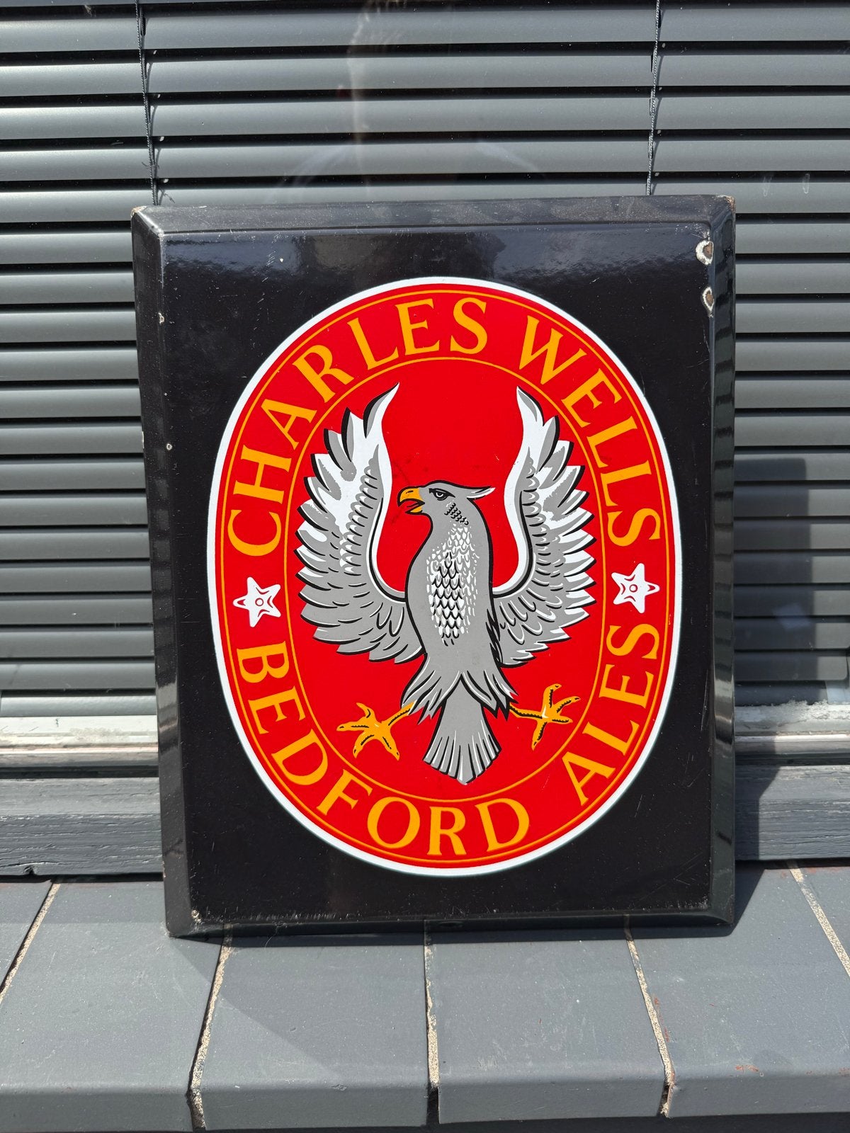 Vintage Charles Wells Bedford Ales Reclamebord, Ophalen of Verzenden