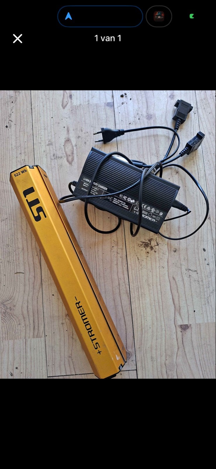 Stromer ST1 522 Wh accu en lader, Ophalen of Verzenden, Gebruikt