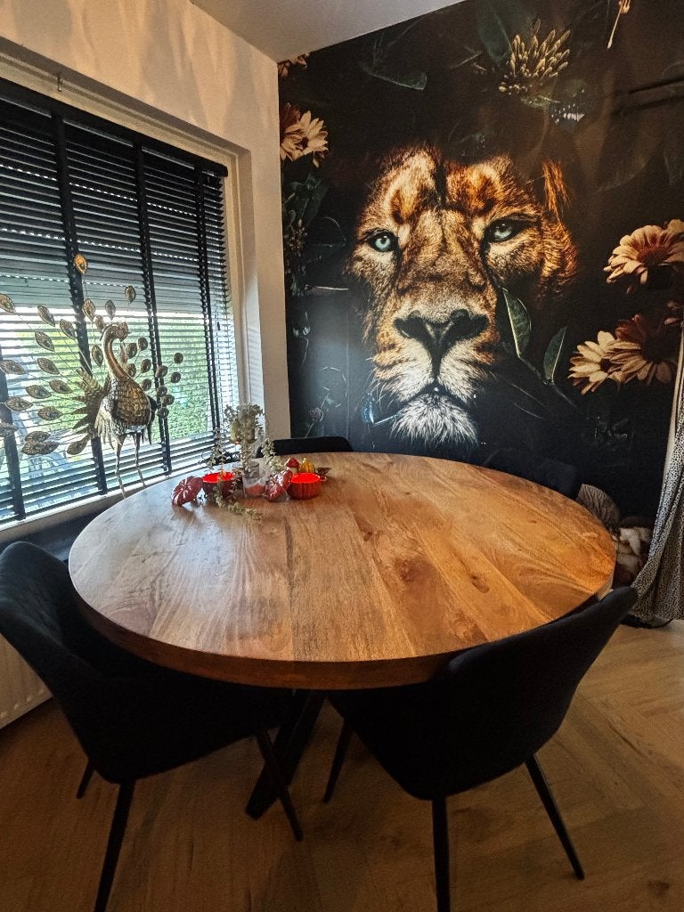 Prachtige ronde eettafel, Huis en Inrichting, Ophalen, 50 tot 100 cm, 100 tot 150 cm, Rond