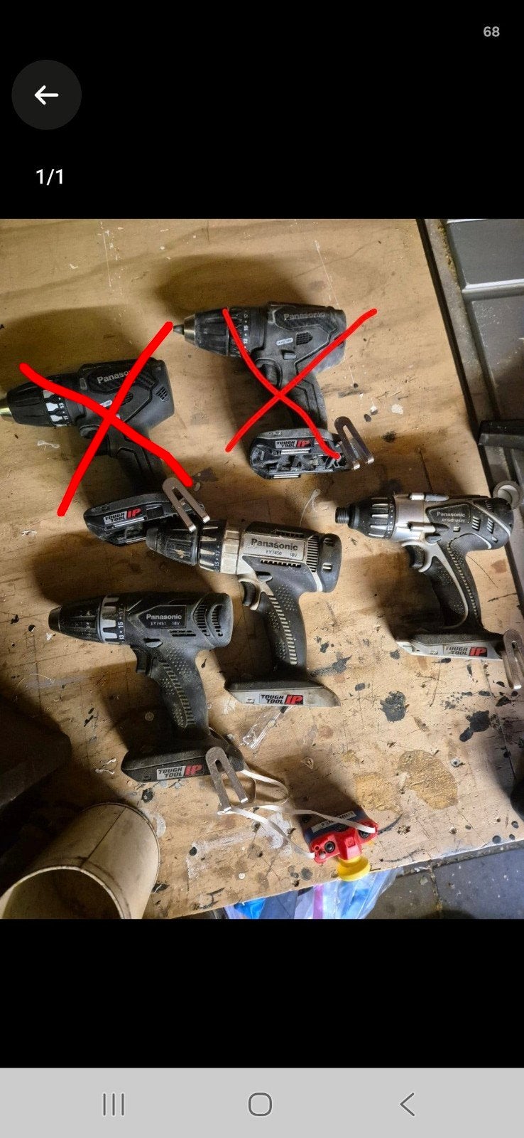 Partij Panasonic boormachines en schroefmachines, Gebruikt, Variabele snelheid, Ophalen of Verzenden, Boor- en Schroefmachine