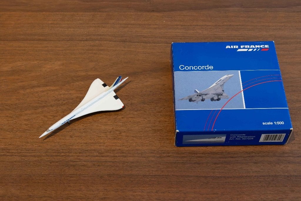 Air France Concorde schaal 1:500 van Herpa., Overige merken, 1:200 of kleiner, Ophalen of Verzenden, Zo goed als nieuw