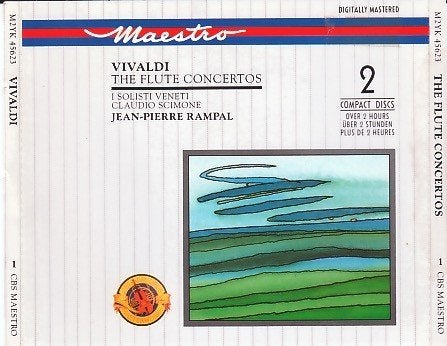 Vivaldi Rampal The Flute Concertos dubbel CD, Ophalen of Verzenden, Barok, Gebruikt, Orkest of Ballet