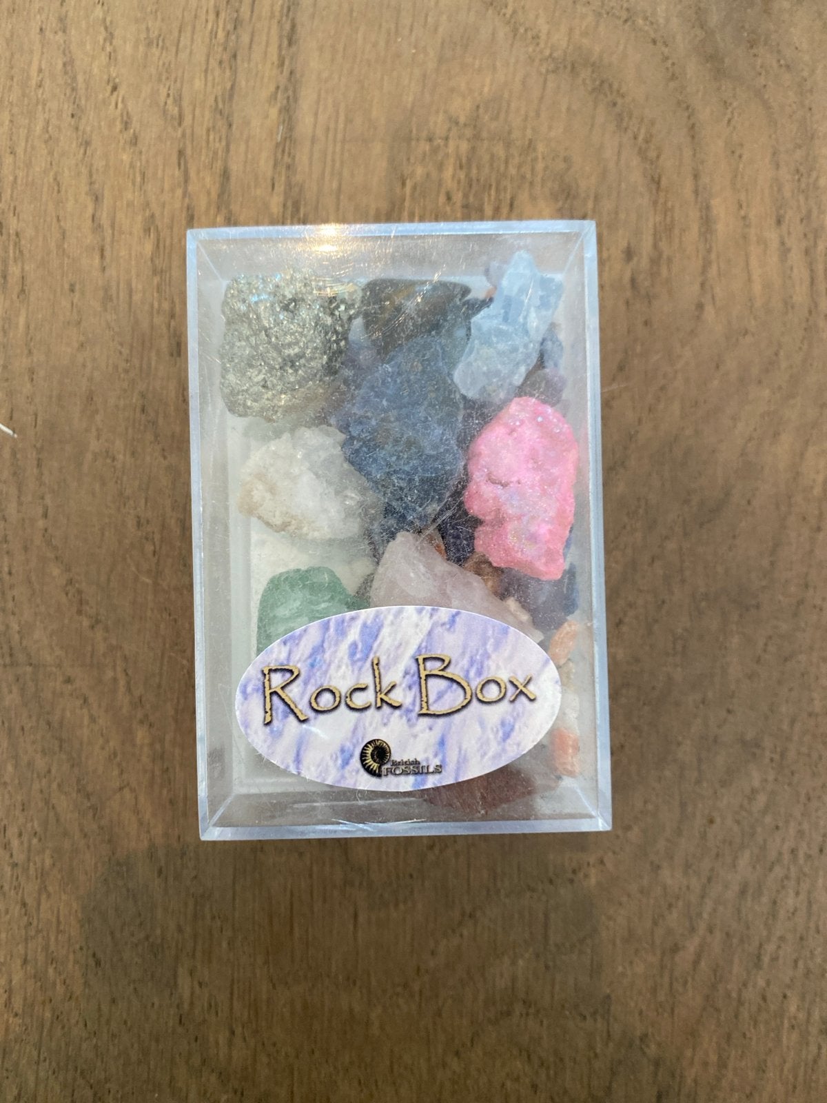 Rock Box met diverse mineralen en goudsteen, Ophalen of Verzenden, Mineraal