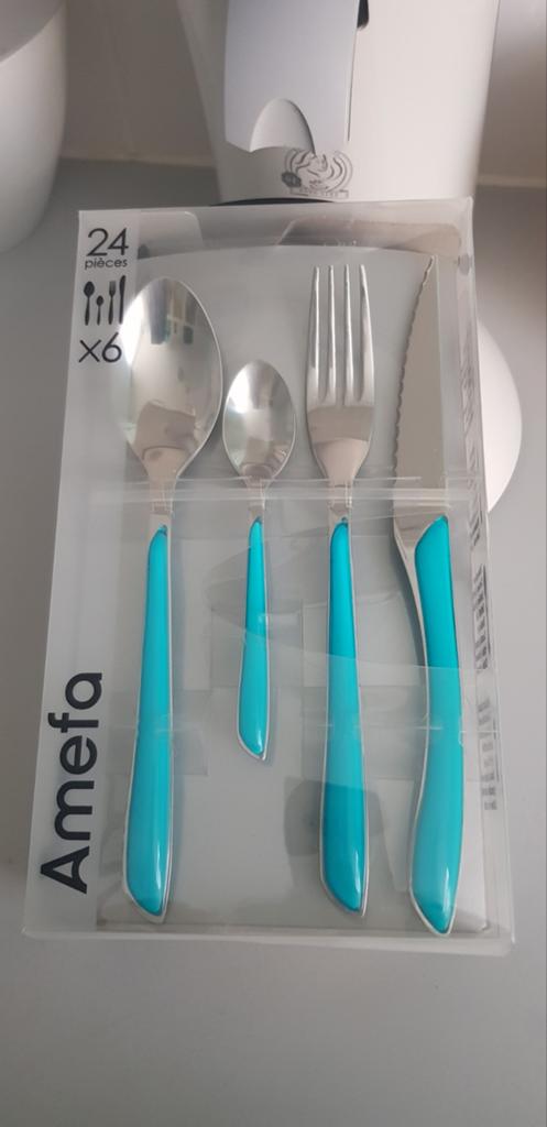 Caribisch blauwe amefa bestekset, Ophalen, Nieuw, Rvs of Chroom