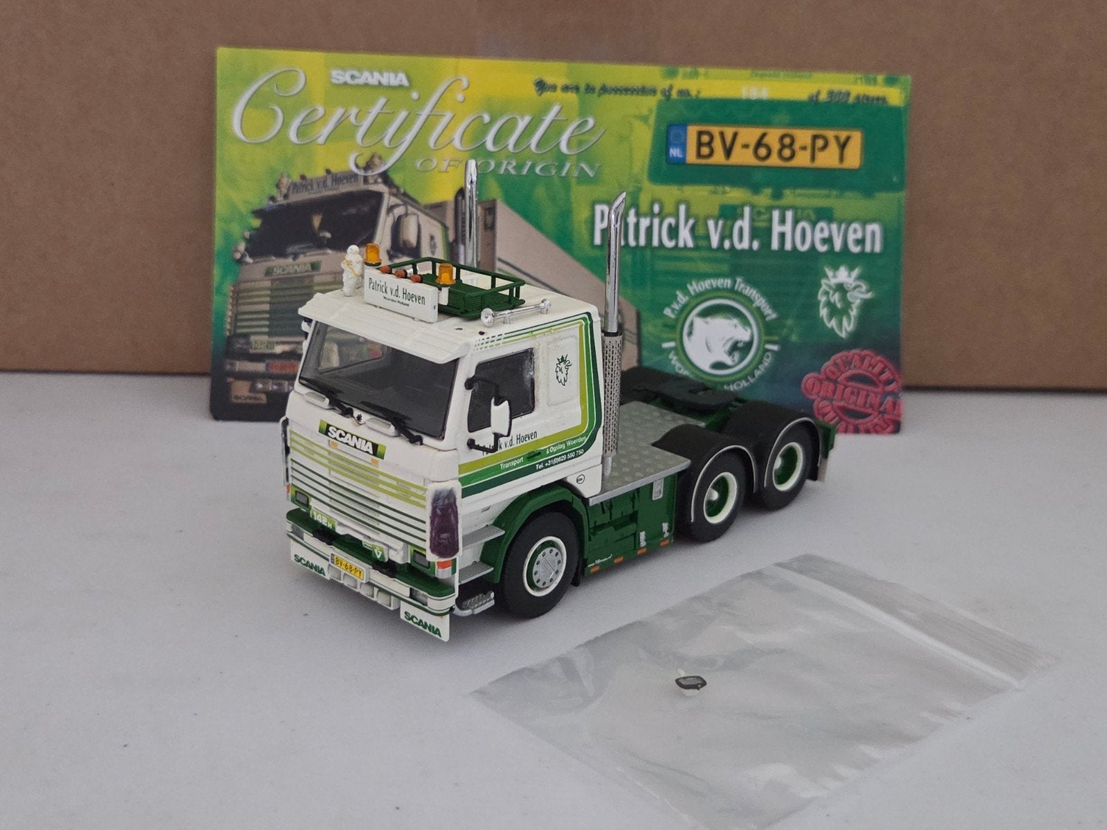 Tekno Scania 142H Patrick van der Hoeven, Hobby en Vrije tijd, Ophalen of Verzenden