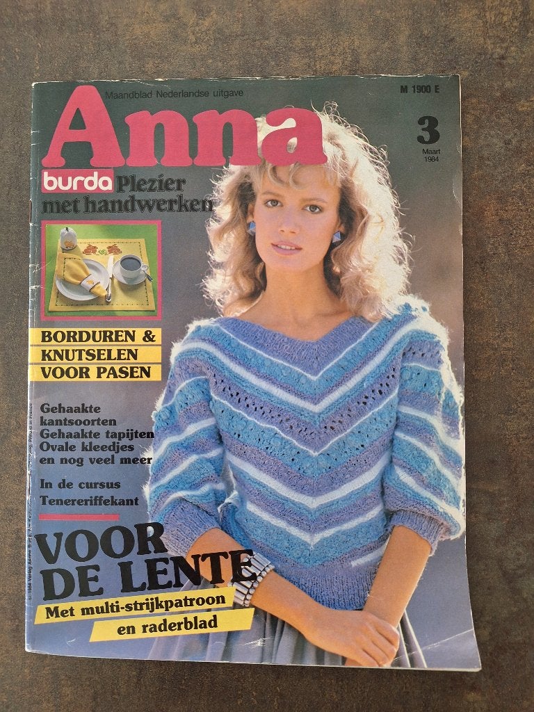 Anna Burda plezier met handwerken maart 1984, Burda, Ophalen of Verzenden, Zo goed als nieuw, Overige onderwerpen