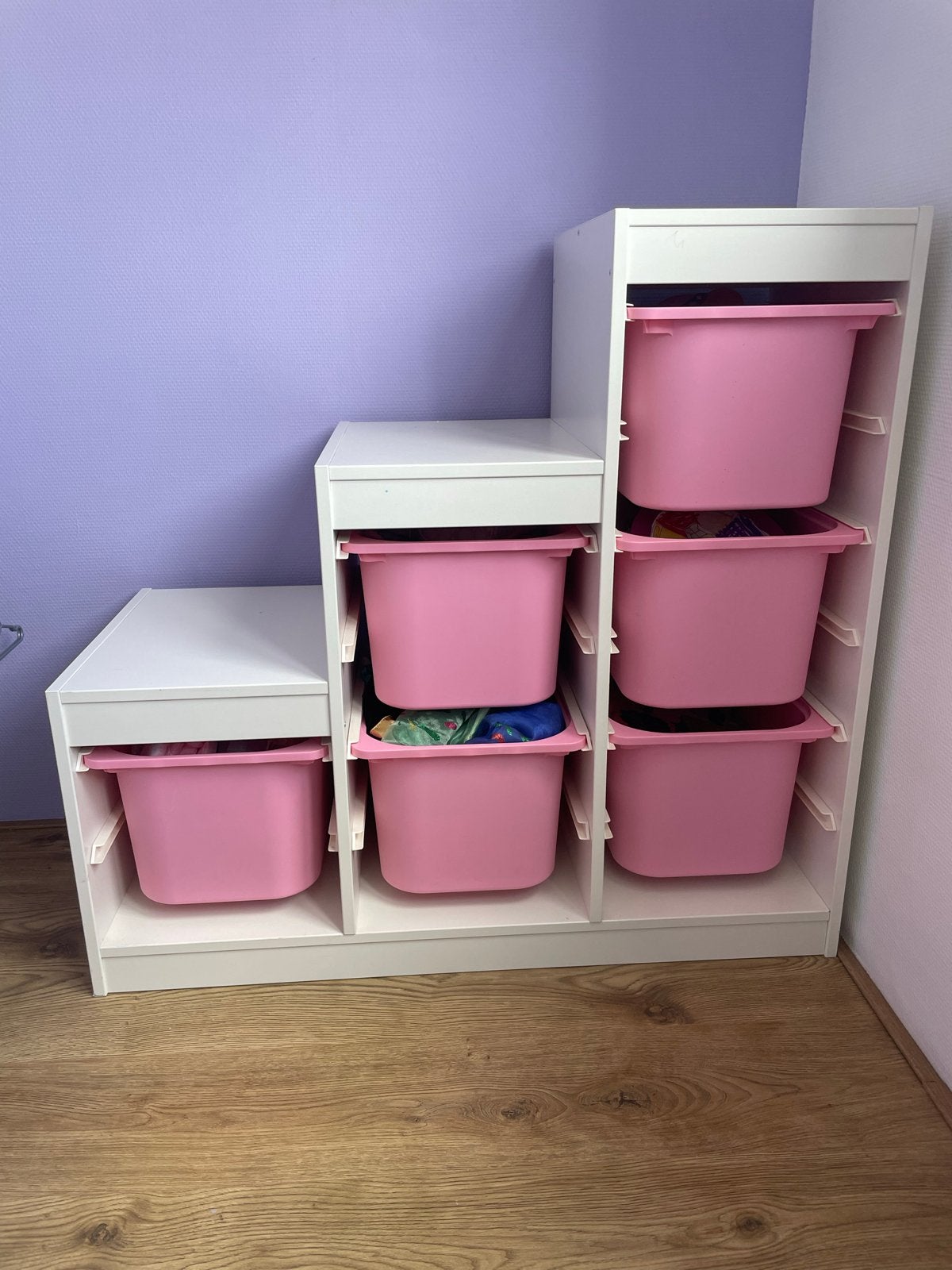 Ikea TROFAST vakkenkast met roze bakken, Ophalen, Gebruikt